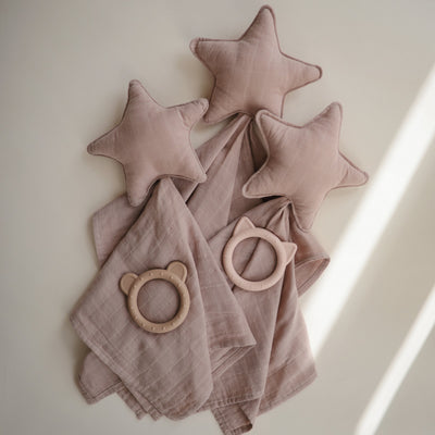 Mushie Star Lovey Blanket – Organic Cotton Baby Comfort Blanket