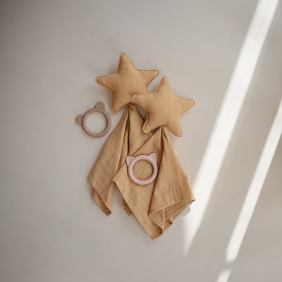 Mushie Star Lovey Blanket – Organic Cotton Baby Comfort Blanket
