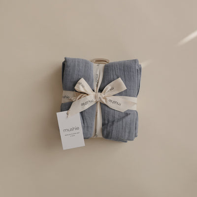 Mushie Organic Cotton Muslin Cloths 3-Pack