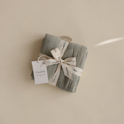 Mushie Organic Cotton Muslin Cloths 3-Pack
