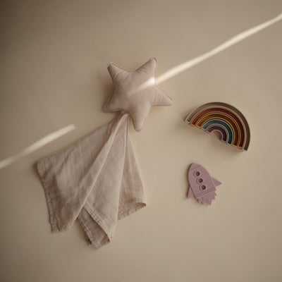 Mushie Star Lovey Blanket – Organic Cotton Baby Comfort Blanket