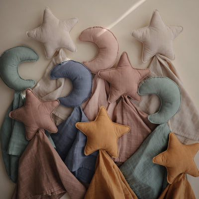 Mushie Moon Lovey Blanket – Organic Cotton Baby Comfort Blanket
