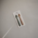 Mushie Silicone Feeding Spoons – Soft-Tip Baby Spoons