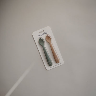 Mushie Silicone Feeding Spoons – Soft-Tip Baby Spoons