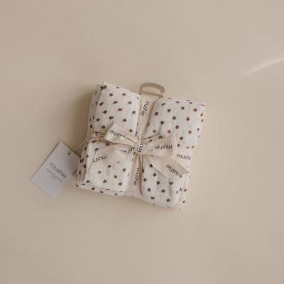 Mushie Organic Cotton Muslin Cloths 3-Pack