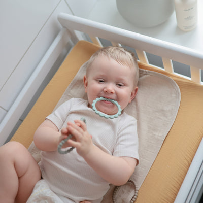 Mushie Silicone Baby Teether – Food Grade Silicone Teething Toy