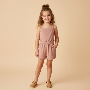 Makemake Organics Organic Tank Romper - Clay