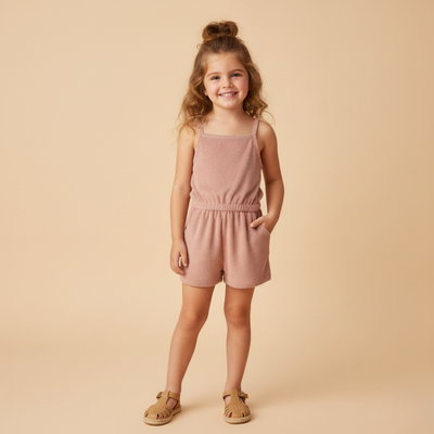 Makemake Organics Organic Tank Romper - Clay