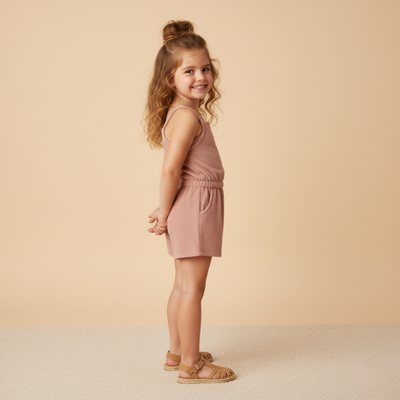 Makemake Organics Organic Tank Romper - Clay