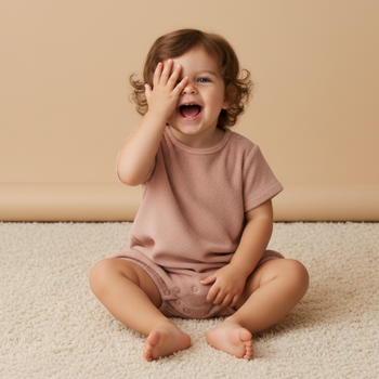 Makemake Organics Organic Short Romper - Clay