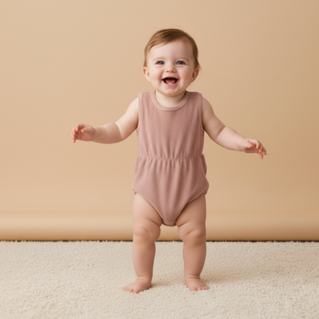 Makemake Organics Organic Clinch Romper - Clay