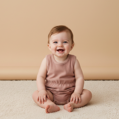 Makemake Organics Organic Clinch Romper - Clay