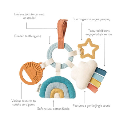 Bitzy Busy Ring™ Teething Activity Toy – Rainbow