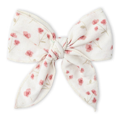 Makemake Organics Organic Hair Bow Clip - Pink Bloom