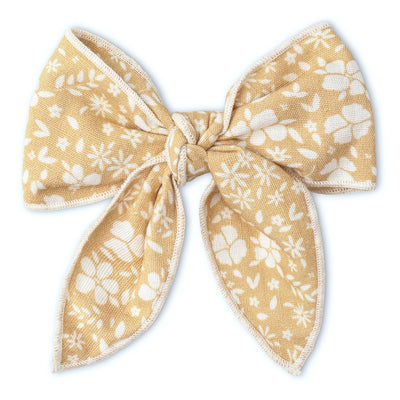 Makemake Organics Organic Hair Bow Clip - Yellow Blossom