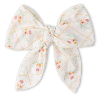 Makemake Organics Organic Hair Bow Clip - Spring Weave