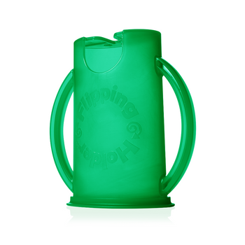 Flipping Holder DELUXE with Lid (Green) – Food Pouch & Juice Box Holder