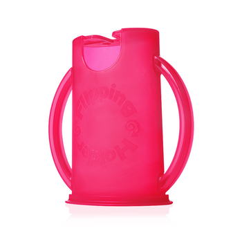 Flipping Holder DELUXE with Lid (Pink) – Food Pouch & Juice Box Holder