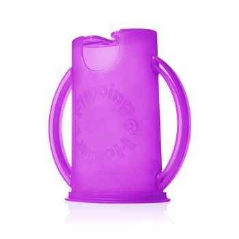 Flipping Holder DELUXE with Lid (Purple) – Food Pouch & Juice Box Holder