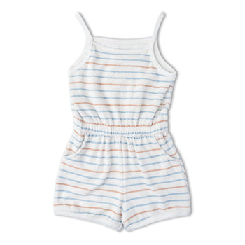 Makemake Organics Organic Tank Romper - Cabana Stripes