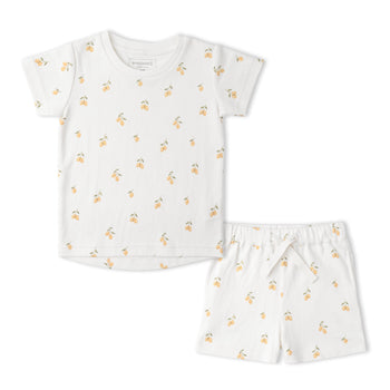 Makemake Organics Organic Tee & Shorts Set - Lemons