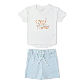 Makemake Organics Organic Graphic Tee & Shorts Set - Wild West