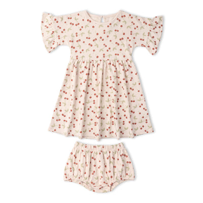 Makemake Organics Organic Dolman Sleeve Dress - Cherry