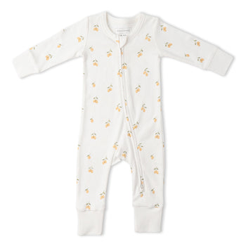 Makemake Organics Organic 2-Way Zip Romper - Lemons