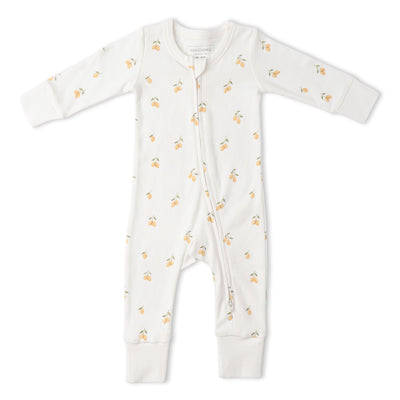 Makemake Organics Organic 2-Way Zip Romper - Lemons