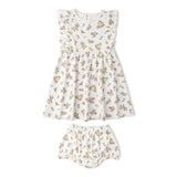 Makemake Organics Organic Flutter Dress - Meadow