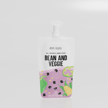 Petite Palates 6-Pack Organic Black Bean and Veggie Pouches