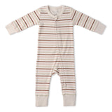 Makemake Organics Organic 2-Way Zip Romper - Terra Stripes