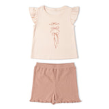 Makemake Organics Organic Sleeveless Flutter Top & Shorts Set - Bows