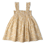 Makemake Organics Organic Smocked Sundress - Yellow Blossom
