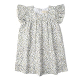 Makemake Organics Organic Short Sleeve Flutter Dress - Tulle Floral