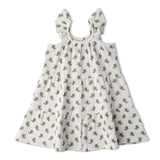Makemake Organics Organic Ruffle Tiered Dress - Poppy