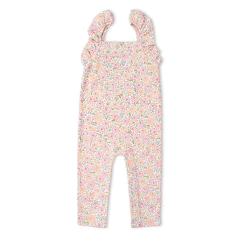 Makemake Organics Organic Flutter Romper - Peony