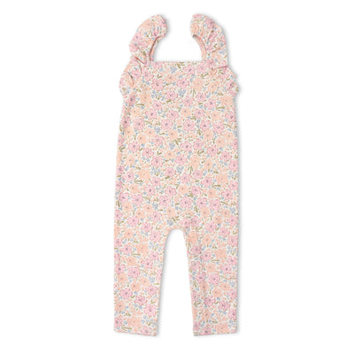 Makemake Organics Organic Flutter Romper - Peony