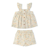Makemake Organics Organic Flutter Top & Shorts Set - Bloomfield