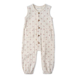 Makemake Organics Organic Buttoned Jumpsuit - Cross
