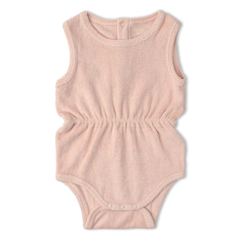 Makemake Organics Organic Clinch Romper - Blush