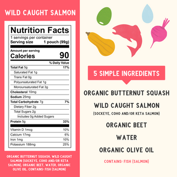 Wild Caught Salmon Baby Food Pouch