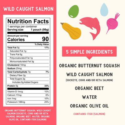 Wild Caught Salmon Baby Food Pouch