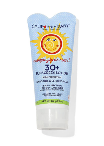 California Baby Lemongrass Gardenia Sunscreen SPF 30+ – Mineral Sunscreen for Sensitive Skin