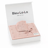 Organic Pointelle Swaddle Blanket + Hat Gift Set
