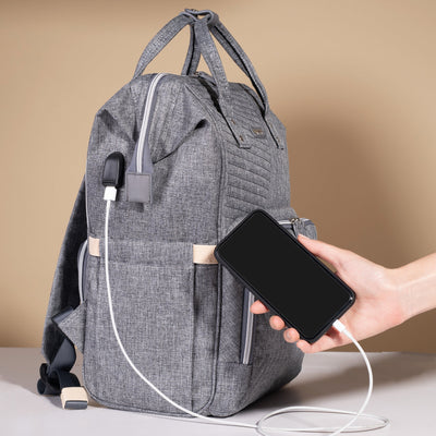 SUNVENO Quilted Diaper Bag Backpack – 13 Compartments