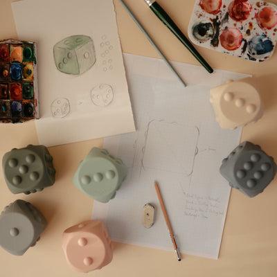 Mushie Silicone Dice Press Toy – Sensory & STEM Learning Toy