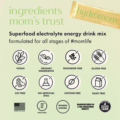 BOOBIE Hydromom – Superfood Electrolyte Drink for Moms