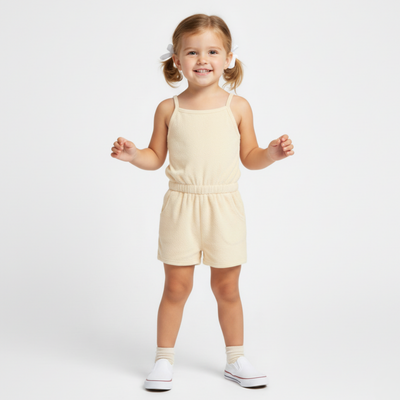 Makemake Organics Organic Tank Romper - Butter Yellow