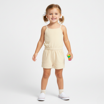 Makemake Organics Organic Tank Romper - Butter Yellow